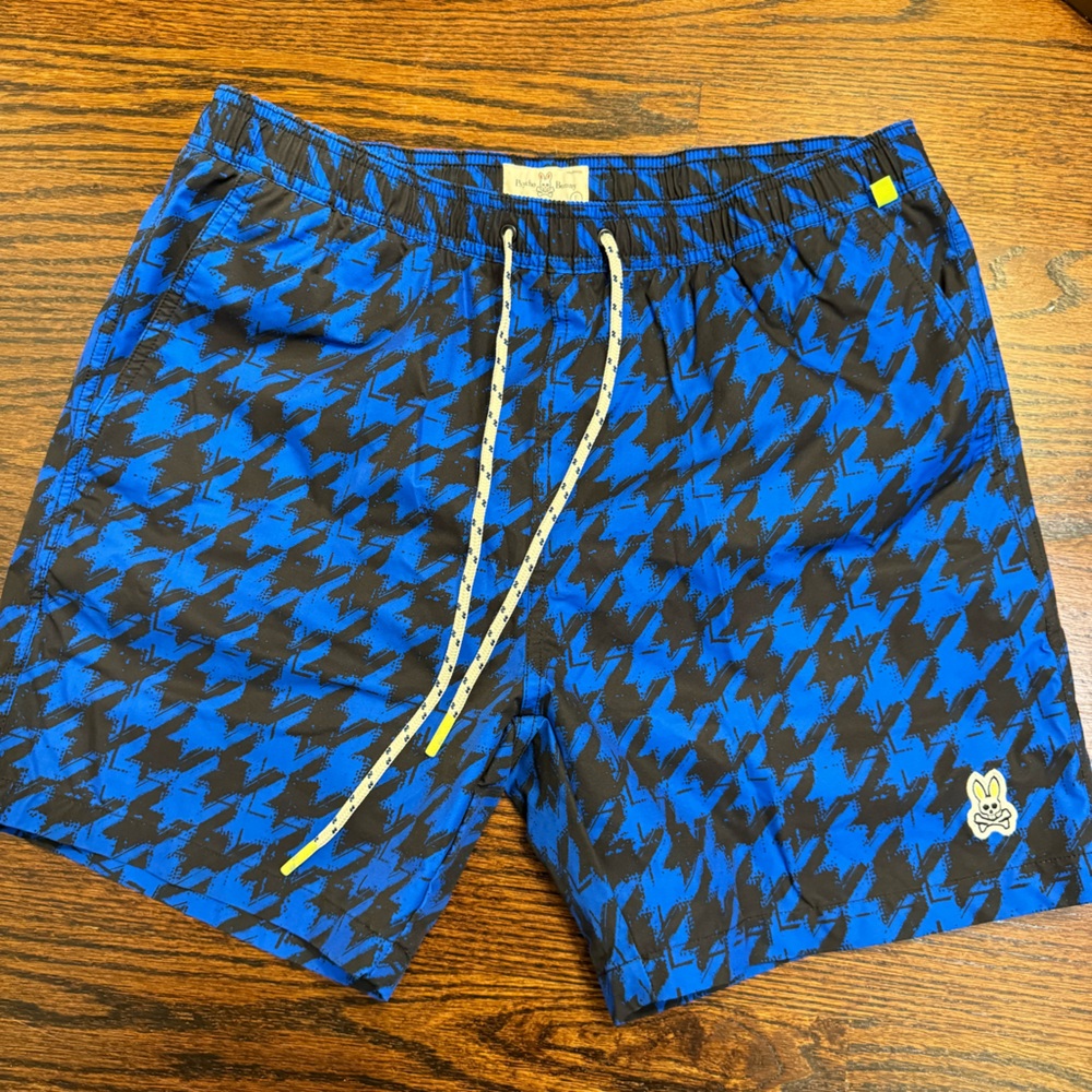Psycho bunny swimsuit,size Large blue